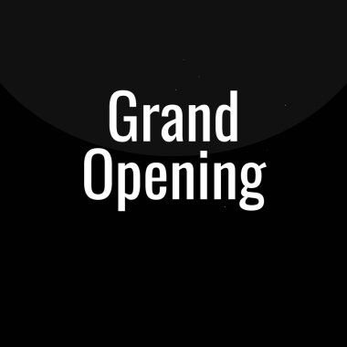 Açılıyor. Beyaz arkaplanda siyah modern vektör çizimi.