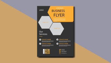 Şirket broşürleri tasarım planı. İş için eşsiz bir broşür. Vektör uçucu şablonu.