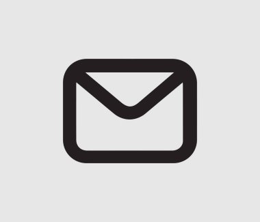 Profesyonel iş için e- posta simgesi tasarımı düzeni. Renk seti olan eşsiz e- posta simgesi. Vektör e- posta simgesi tasarımı.