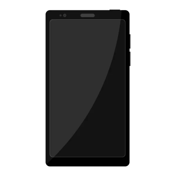 Vector Realistic Image Black Phone — Stock Vector