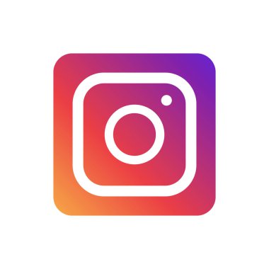 Instagram logosunun dikdörtgendeki vektör görüntüsü. Editoryal vektör illüstrasyonu. Vinnitsa, Ukrayna - 29 Ekim 2020.