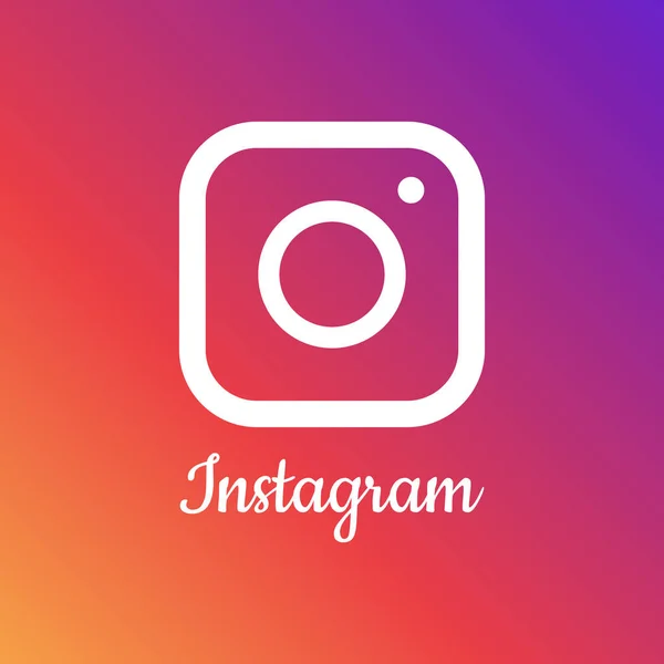 Arkaplanda Instagram logosunun vektör resmi. Editoryal vektör illüstrasyonu. Vinnitsa, Ukrayna - 29 Ekim 2020.