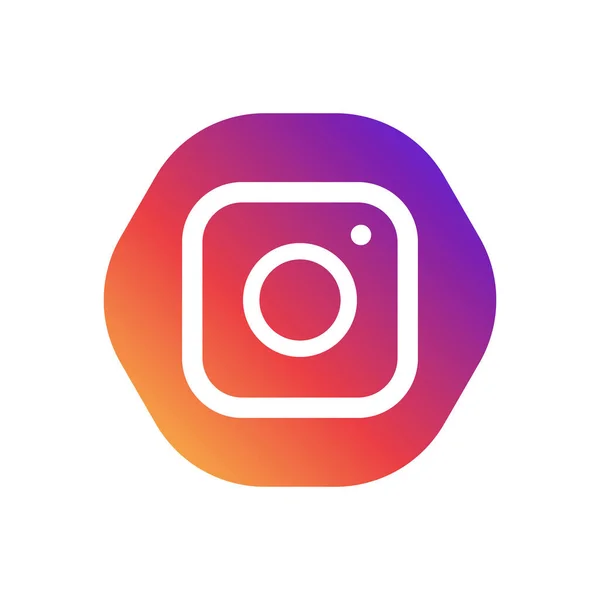 Imagem Vetorial Logotipo Instagram Hexágono Ilustração Vetorial Editorial Vinnitsa Ucrânia —  Vetores de Stock
