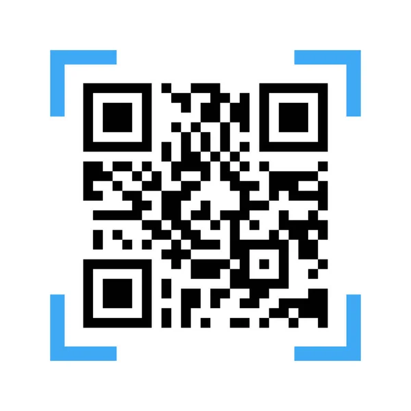 Tarama yeteneği olan hızlı bir yanıt kodunun vektör görüntüsü