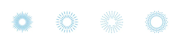 6枚目の青い太陽光のベクトル画像です — ストックベクタ