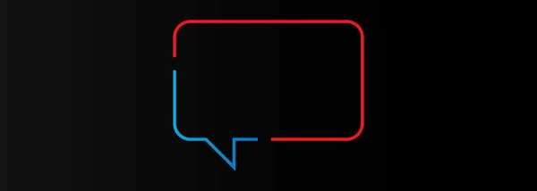 Siyah arkaplanda sanatın yeni görüntüsü olan sohbet çerçevesinin vektör görüntüsü