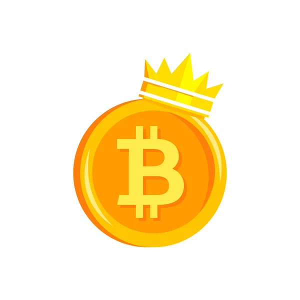 Bitcoin Является Королем Крипторынка — стоковый вектор