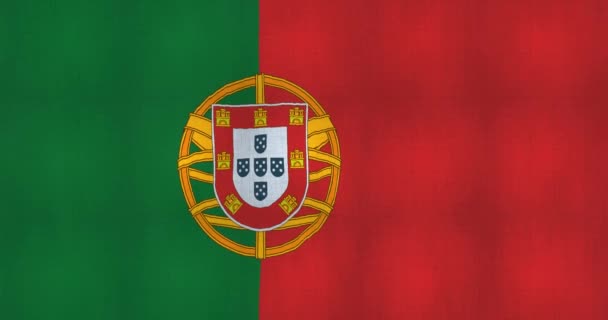 a szélben bontakozó portugál zászló animációja