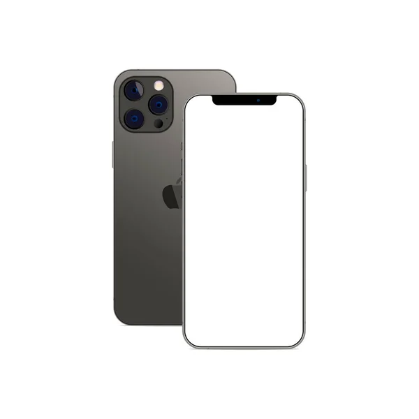 Vinnytsia, Ukrayna - 25 Ocak 2021. On ikinci karanlık iPhone 'un vektör görüntüsü. Editoryal vektör illüstrasyonu.