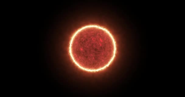 太陽のアニメーション 軸の周りの暗い太陽の動き — ストック動画