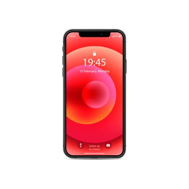 Vinnytsia, Ukrayna - 28 Ocak 2021. iPhone 12 maksimum ücret dahil. Editoryal vektör illüstrasyonu.