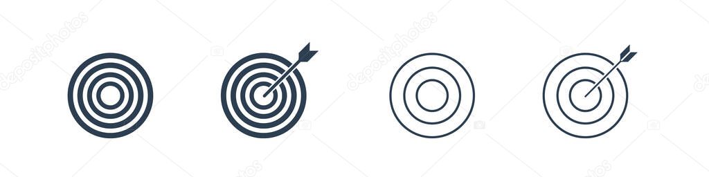 vector set of target icons on transparent background