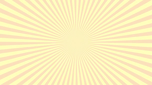 Animacja Promieni Słonecznych Pastelowych Kolorach Kole — Wideo stockowe
