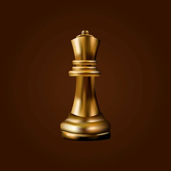 チェスの女王の現実的なベクトル画像 — ストックベクタ