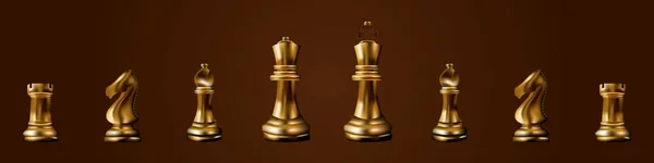 チェスの駒のベクトル現実的なイメージ 馬とルック — ストックベクタ