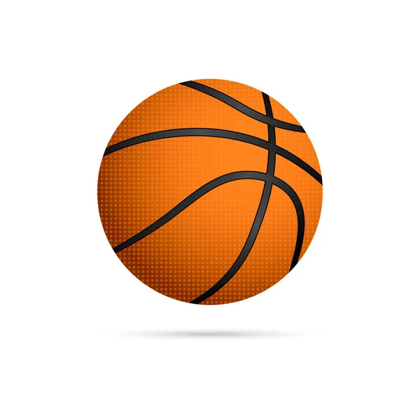 Vector Realistic Image Basketball White Background — 图库矢量图片