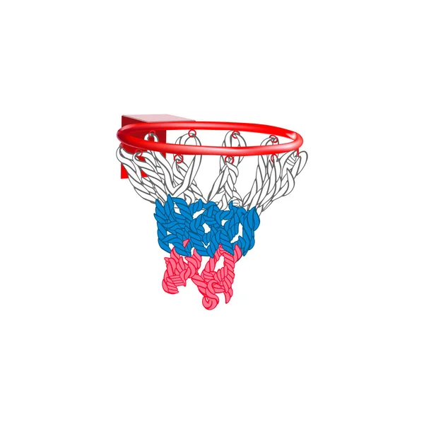 Vector Image Basketball Hoop White Background — 图库矢量图片