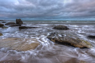 Deniz manzarası, deniz fırtına öncesi sessizlik