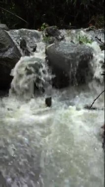 Nehirde küçük bir şelale