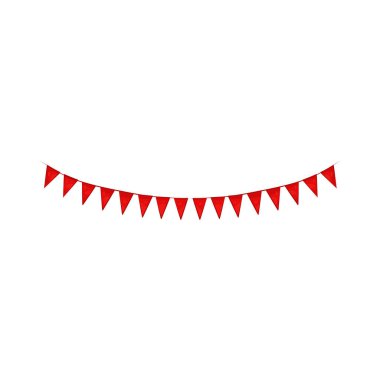 A bunting banner is a string of colorful triangular flags used to decorate circus spaces and add festive cheer.
