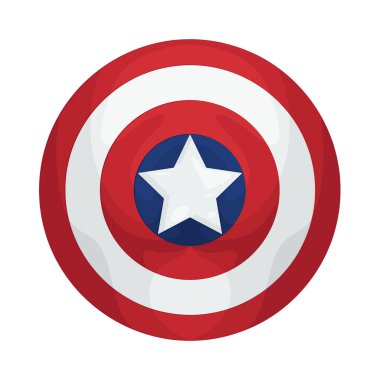 Yuvarlak bir kalkan, özgürlük savaşında Amerikalı vatanseverlerin ruhunu yansıtan, cesaret ve savunmayı temsil eden dairesel bir koruyucu kalkandır..