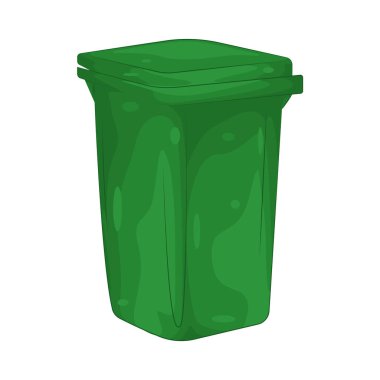 Çöp tenekesi uygun atık imhası, temizlik ve çevre sorumluluğu için kullanılır..