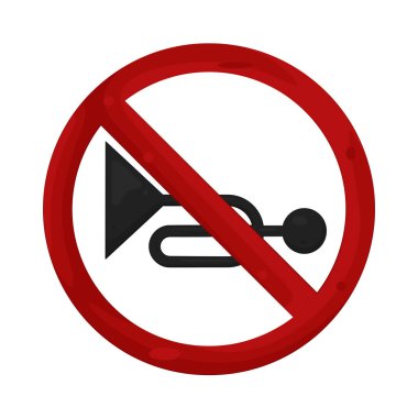 Korna çalmanın yasak olduğunu gösteren bir işaret, sessiz bölgelerdeki gürültü kirliliğinin azaltılmasına yardımcı oluyor..