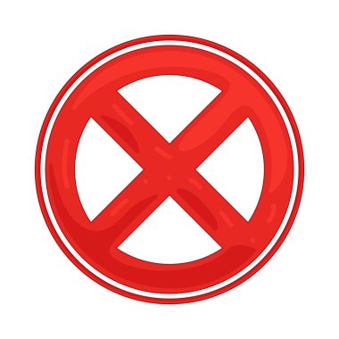 Çapraz iz bir hatayı, reddedilmeyi ya da yanlış bir şeyi temsil eder..