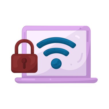 Kilitli kablosuz ağ erişimi için kimlik doğrulama gerektiren korunmuş bir kablosuz ağı temsil eder.