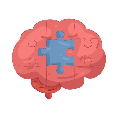 Beyin bulmacası problem çözme, zihinsel zorluklar ve bilişsel büyümeyi temsil eder..