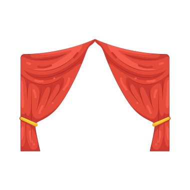 A stage curtain is a large fabric covering that opens or closes to reveal a screen or performance.