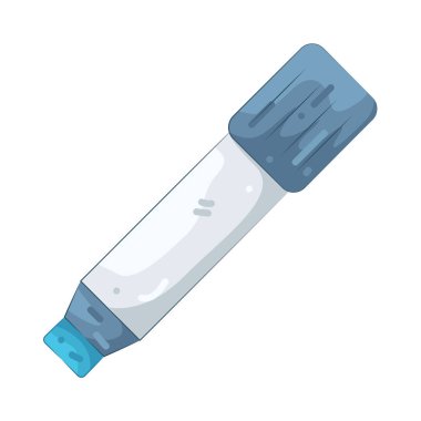 Mavi işaret, kağıt üzerinde notlar, etiketler ve görsel vurgu için açık ve kalın notlar oluşturmak için kullanılan bir yazma ve çizim aracıdır..