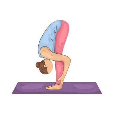 Ayakta durarak eğil, dizlerini gerdir ve zihni sakinleştir..