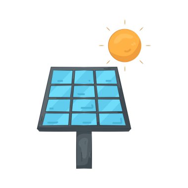 Bir güneş paneli temiz enerjiyi ve sürdürülebilir enerji kaynaklarına geçişi temsil eder..