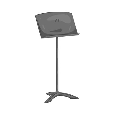 Müzik sehpası, notaları okunabilir yükseklikte tutmak için kullanılır..