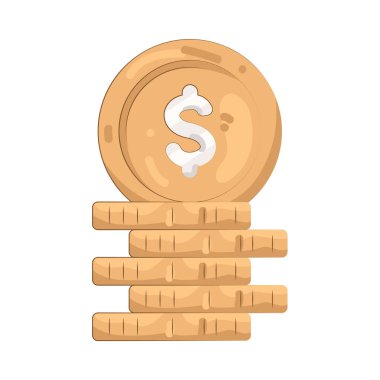 Yığılan paralar birikmiş tasarrufları, zenginliği veya finansal büyümeyi temsil ediyor.