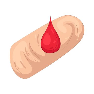 Kan damlası kan şekeri testini sembolize eder. Diyabet hastaları için günlük bir alışkanlık..