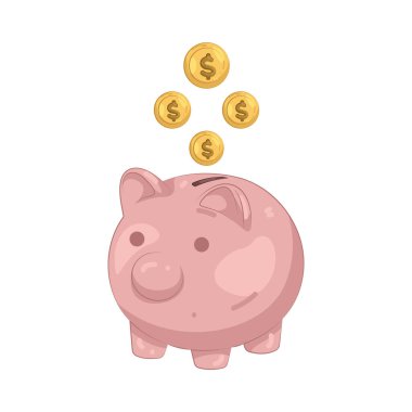 Bir domuz kumbarası tasarruf ve mali alışkanlıkları sembolize eder.