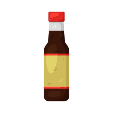 A soy sauce bottle contains soy sauce used for dipping sushi.