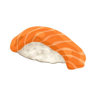 Somon nigiri suşi, taze somon balığının baharatlı pirincin üzerine konmasından oluşur..