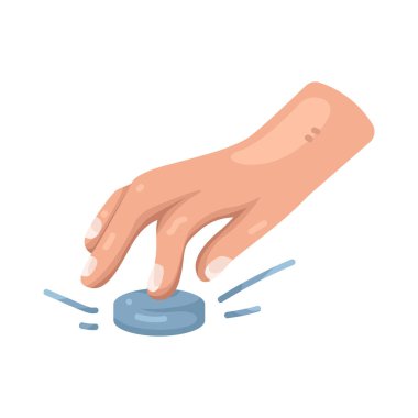 El basma tuşu eylemi, bağlılığı ya da görevi başlatmayı simgeler.