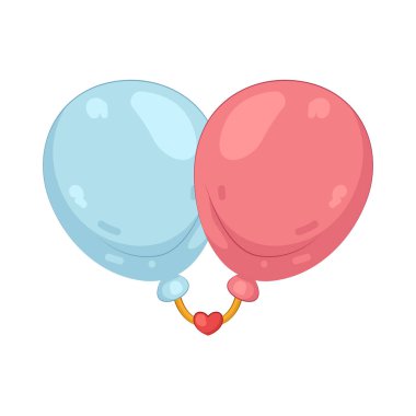 İki balon birlikteliği, ortaklığı ve paylaşılan mutluluğu temsil eder..