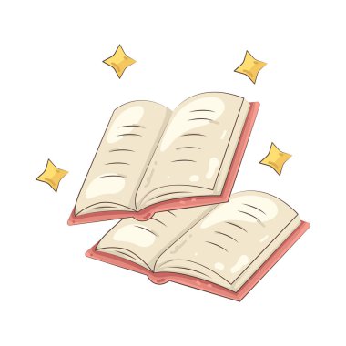 Açık bir kitap keşif, öğrenme ve paylaşılan bilgiyi temsil eder..