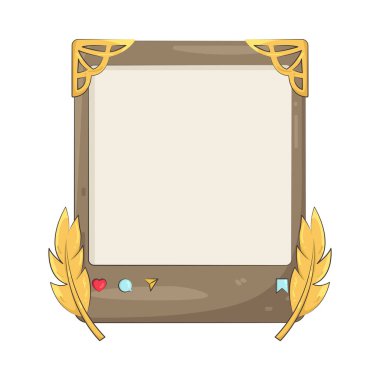 Altın bir çerçeve zarafeti, lüksü ve göze çarpan içeriği simgeler..