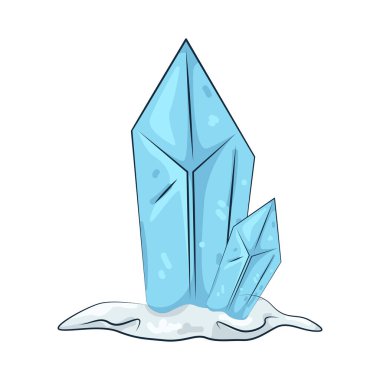 Buz kristali donmuş güzelliği ve soğuk sıcaklıkları simgeler..