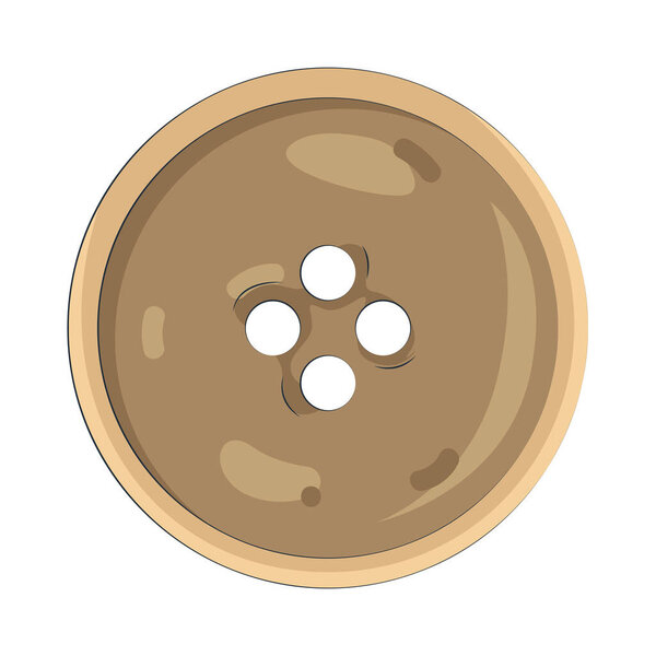 Круглая швейная пуговица представляет собой крепление, одежду и круглую конструкцию.