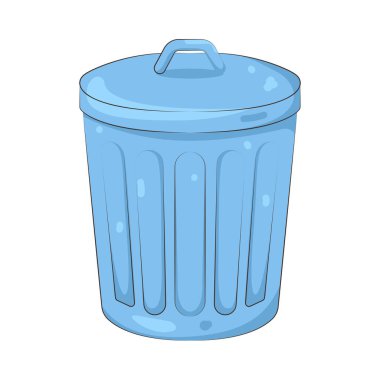 Çöp kutusu, günlük atıkları atmak için kullanılan bir konteynırı temsil eder..