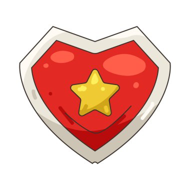 Kalp kalkanındaki bir yıldız güvenilirliği, sevilmeyi ya da güvenilirliği temsil eder..