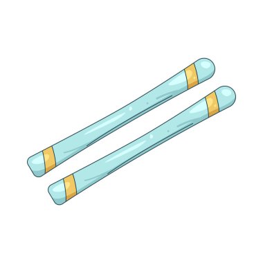 Kayak tahtası, kar yamaçlarında kayak yapmak için kullanılan ekipmanları sembolize eder..