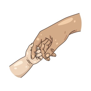 Annenin elini tutması rehberliği, bakımı ve bakımı temsil ediyor..